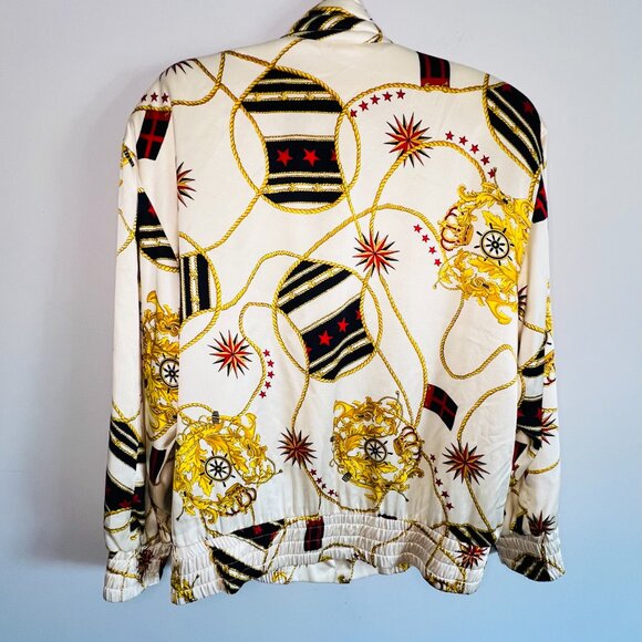 Vintage Silk bomber with Nautical theme - Picture 2 of 12